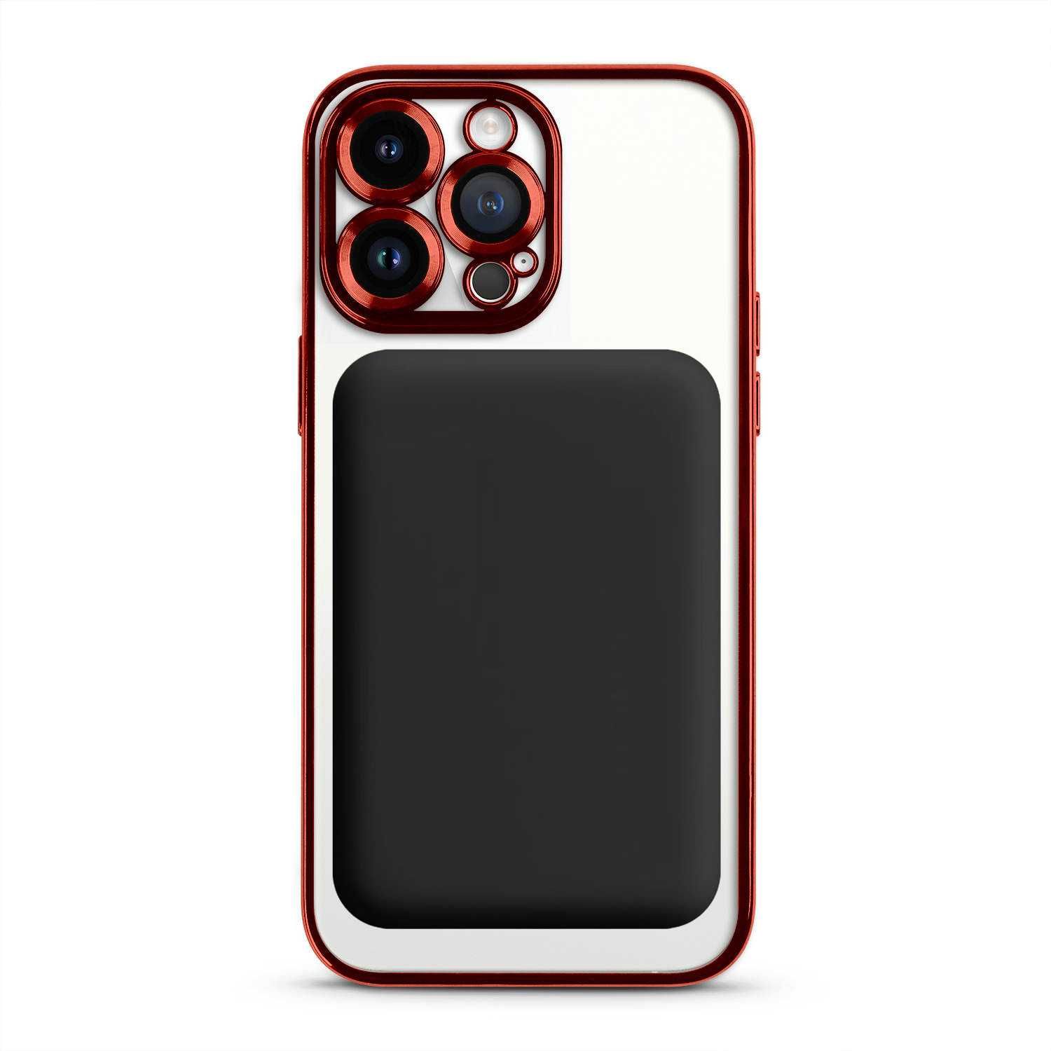 Etui Silikonowe Iphone 13/14/15 Plus Pro Max Magnetyczne Czerwone