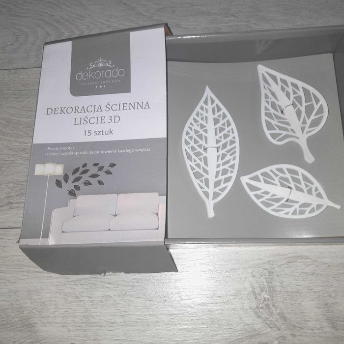 Dekoracja ścienna LIŚCIE 3D