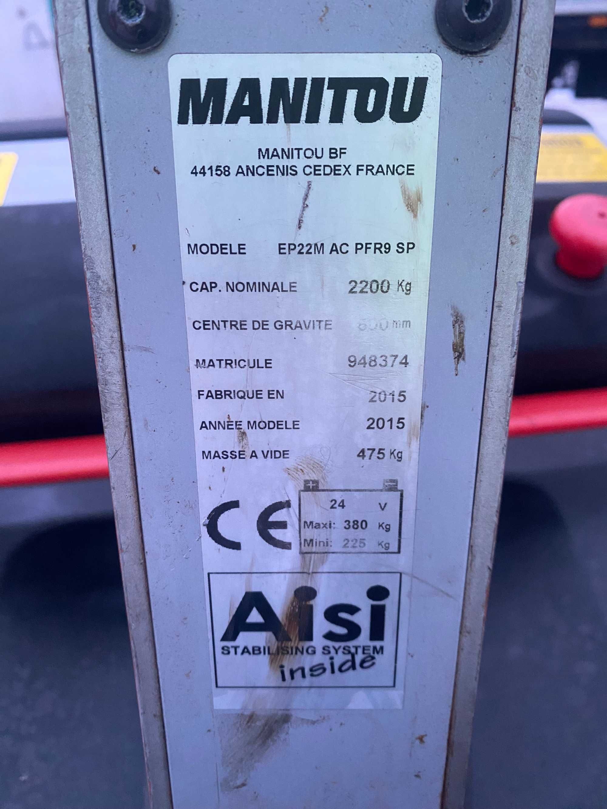 Wózek, Paleciak elektryczny MANITOU EP22M