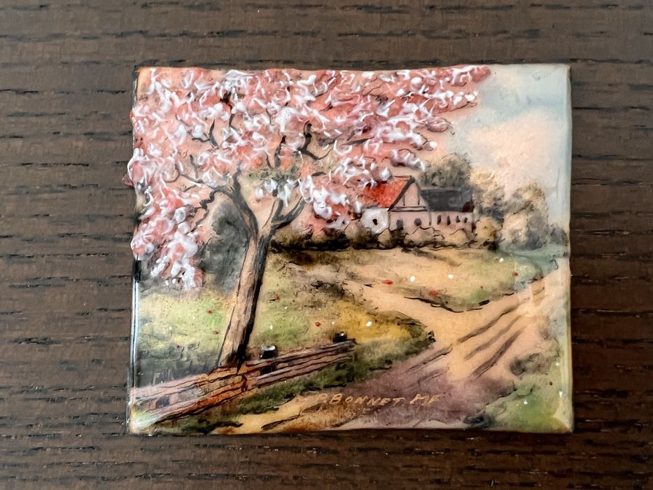 Placa de esmalte Limoges P. Bonnet