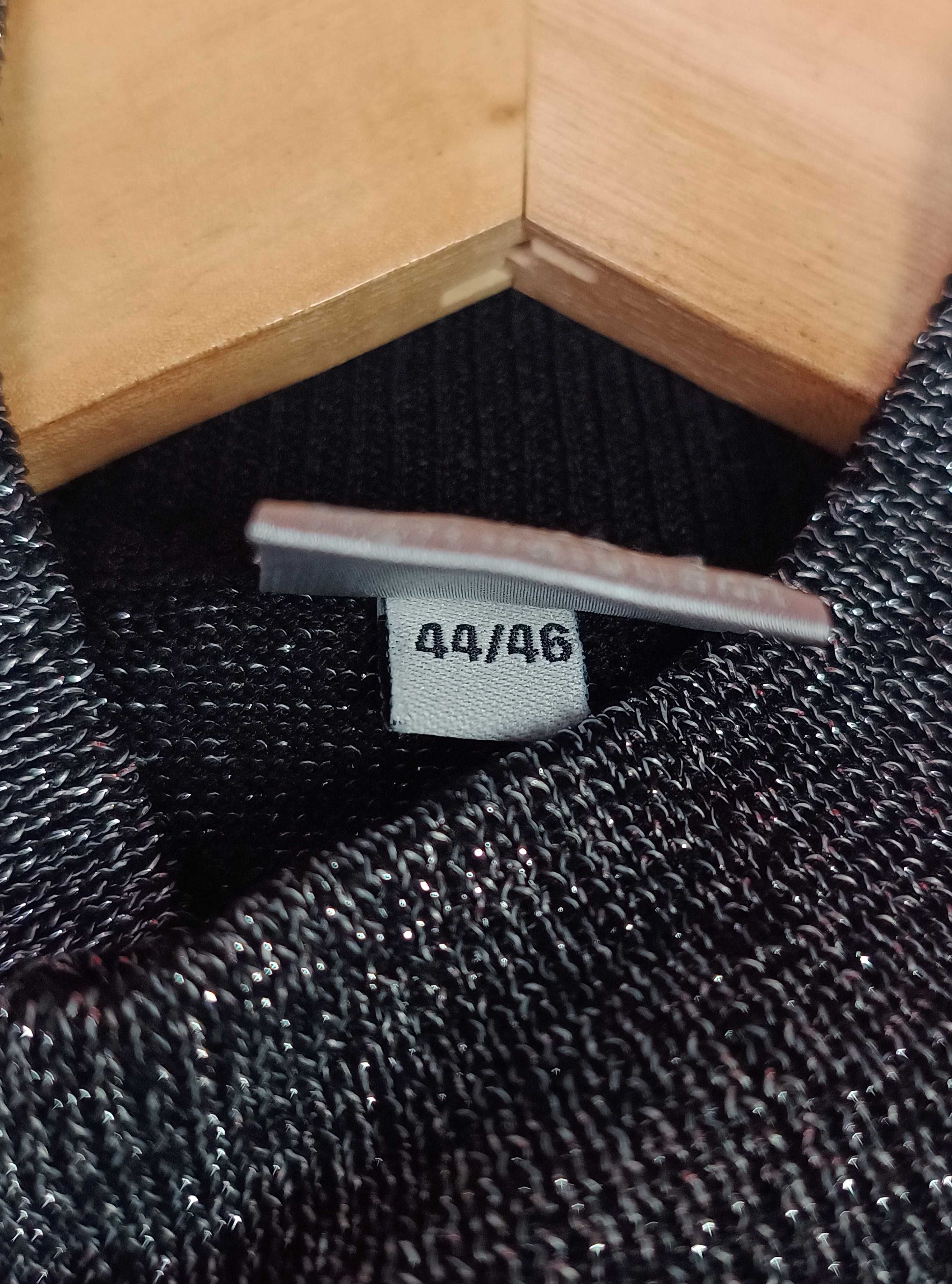 Czarna szara bluzka sweter jedwabna damska Studio Pihi 44 XXL 46 3XL