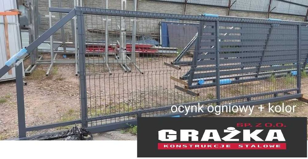 Brama przesuwna siatka 3D 4m x 1,12m ocynk+kolor PRODUCENT