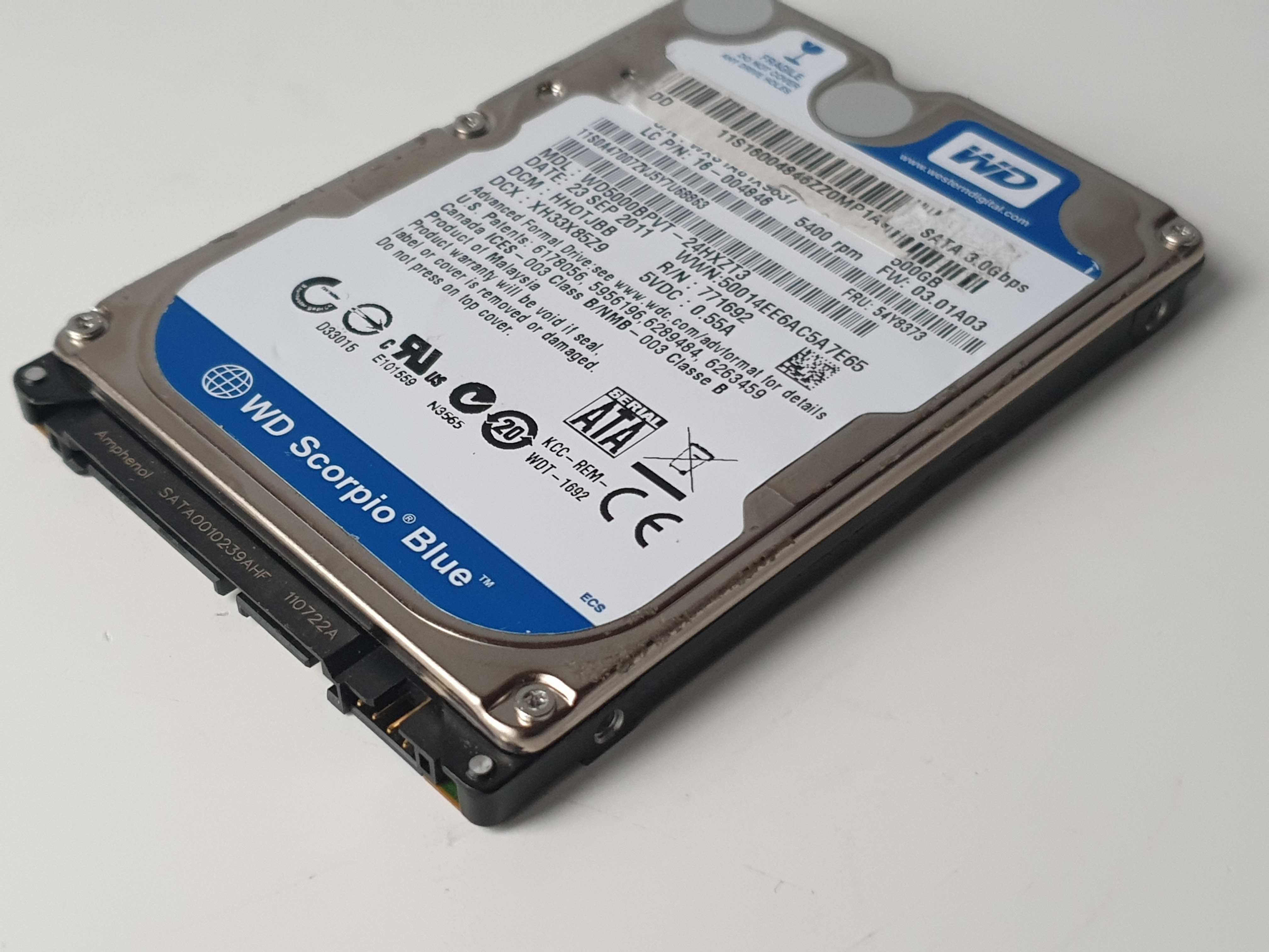 HDD 500GB  2.5" Жорсткий диск   WD5000BPVT-24HXZT3