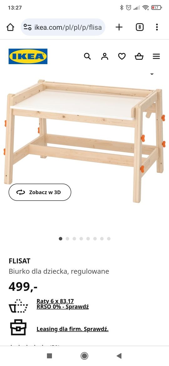 Biurko Ikea Flisat