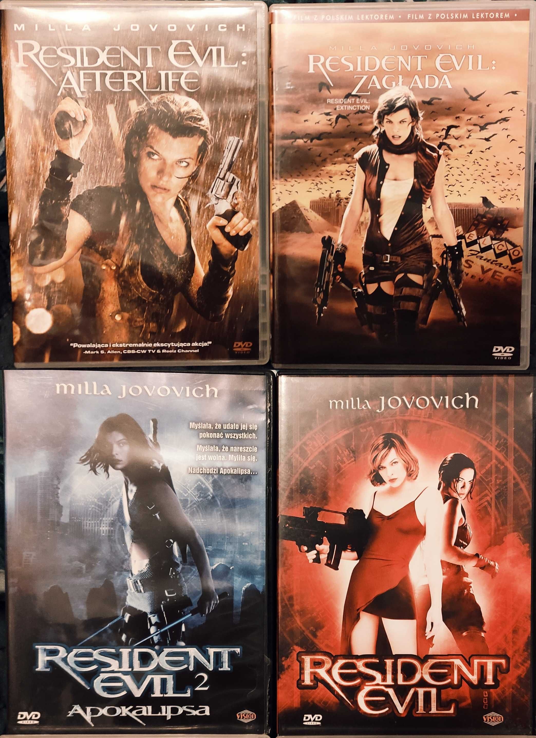 Resident Evil zestaw 4 filmy DVD stan bdb