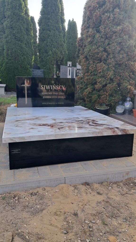 Nowoczesne Tanie Nagrobki Kompozytowe 5300 zł z montażem Cały Kraj.