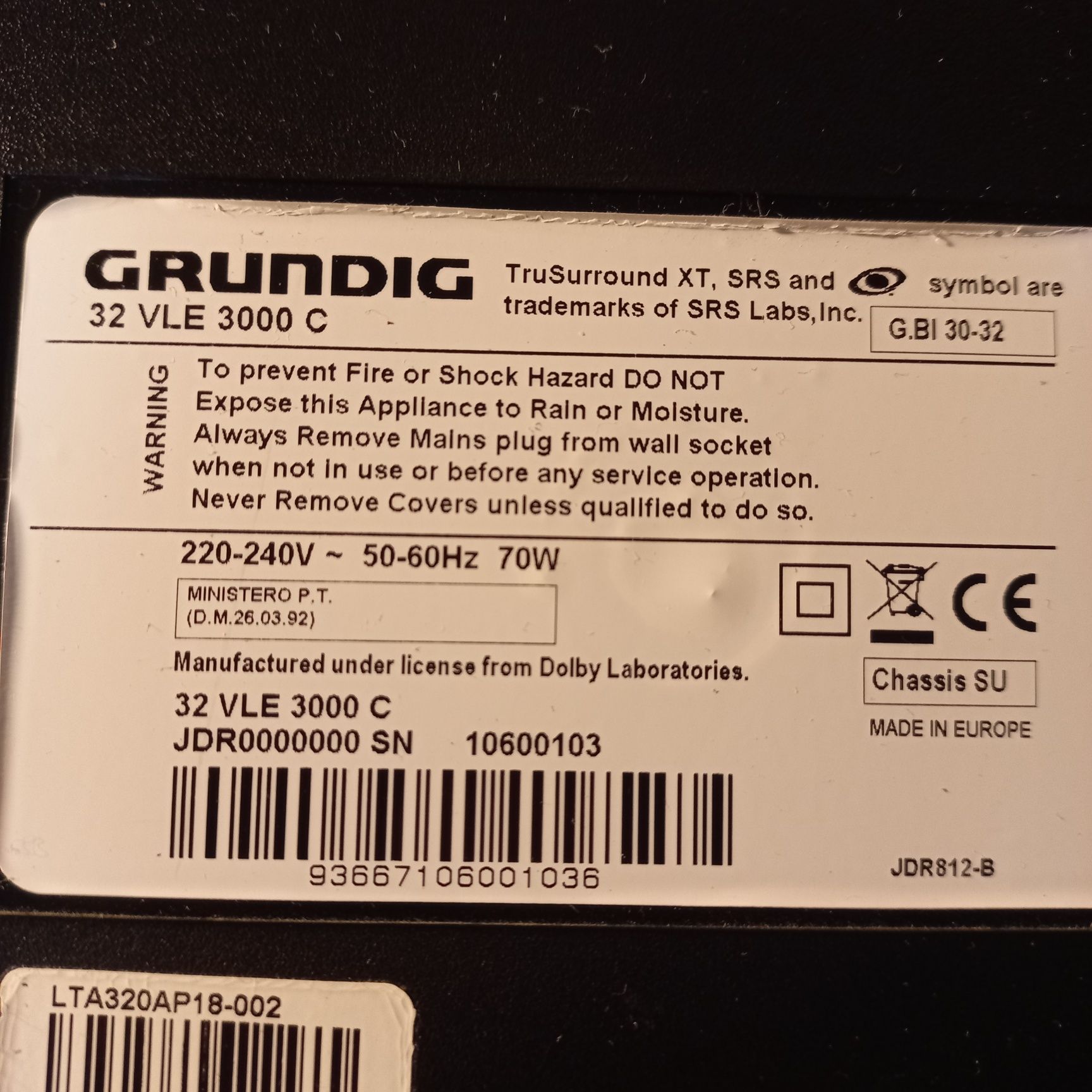 LED Grundig 32VLE3000