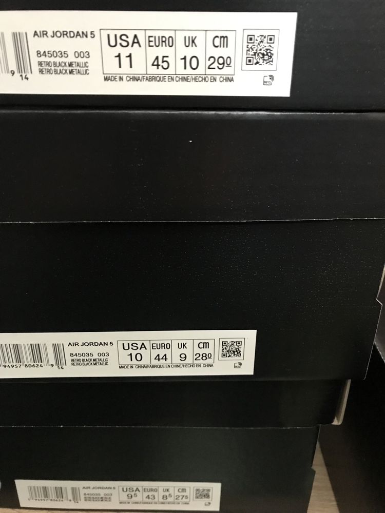 Air Jordan 5 Metallic у наявності 41-45