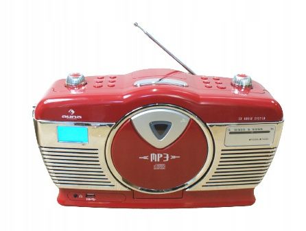 Auna Radio RCD-70 bombox retro CD USB zegar budzik