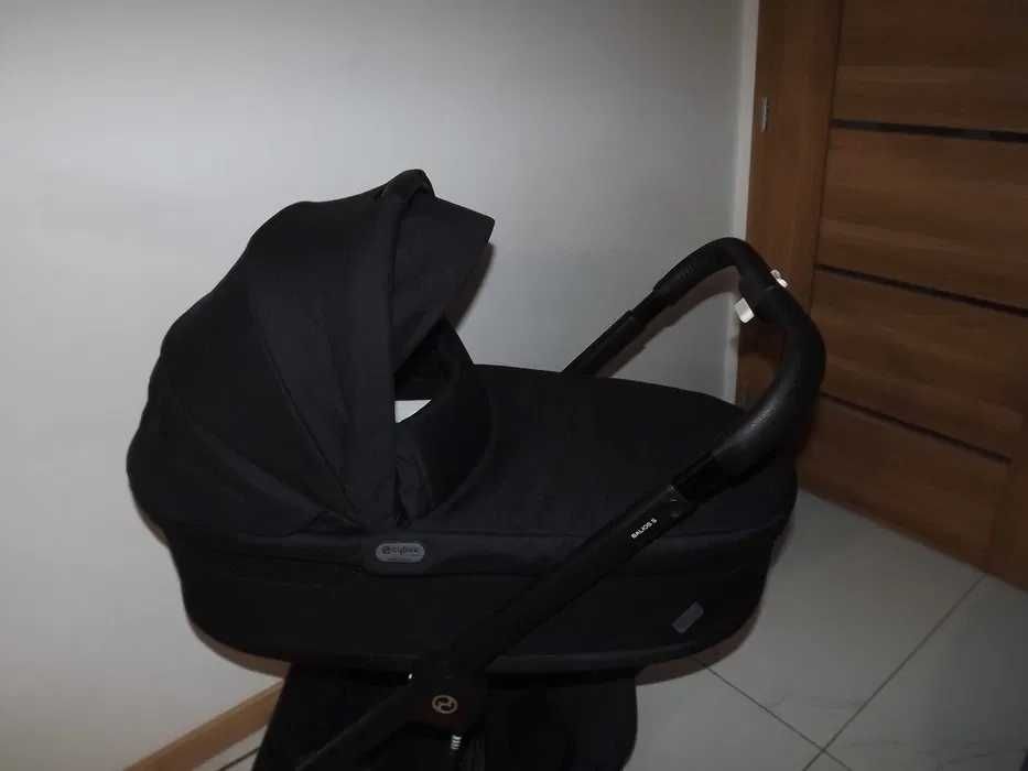 Cybex balios s lux 2.0 Moon Black 3w1 Nowa tapicerka ,koszyk ,kola