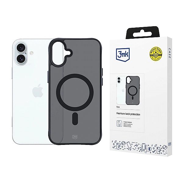 Etui 3mk Smoke MagCase z MagSafe na iPhone 16 Plus - półprzezroczyste