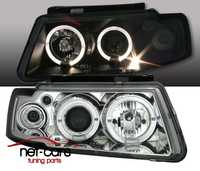 Reflektory Lampy przednie VW PASSAT 3B B5 ANGEL EYES LED Chrom