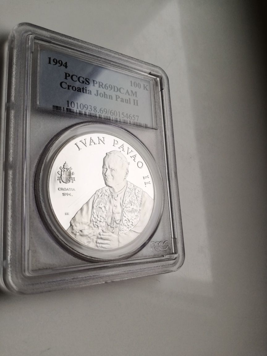 Chorwacja 100 Kuna 1994 rok JP|| srebro