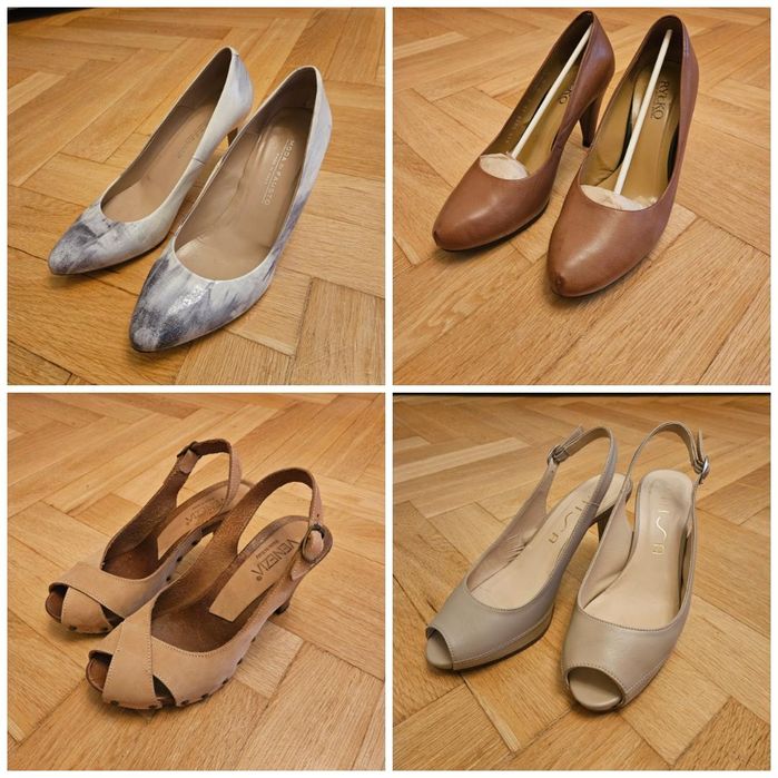 Wyprzedaż butów 38 skóra markowe