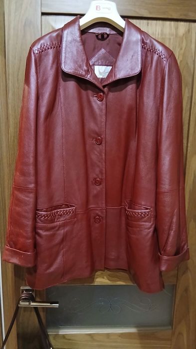 Скидка!!Кожаный пиджак 50-52р.
