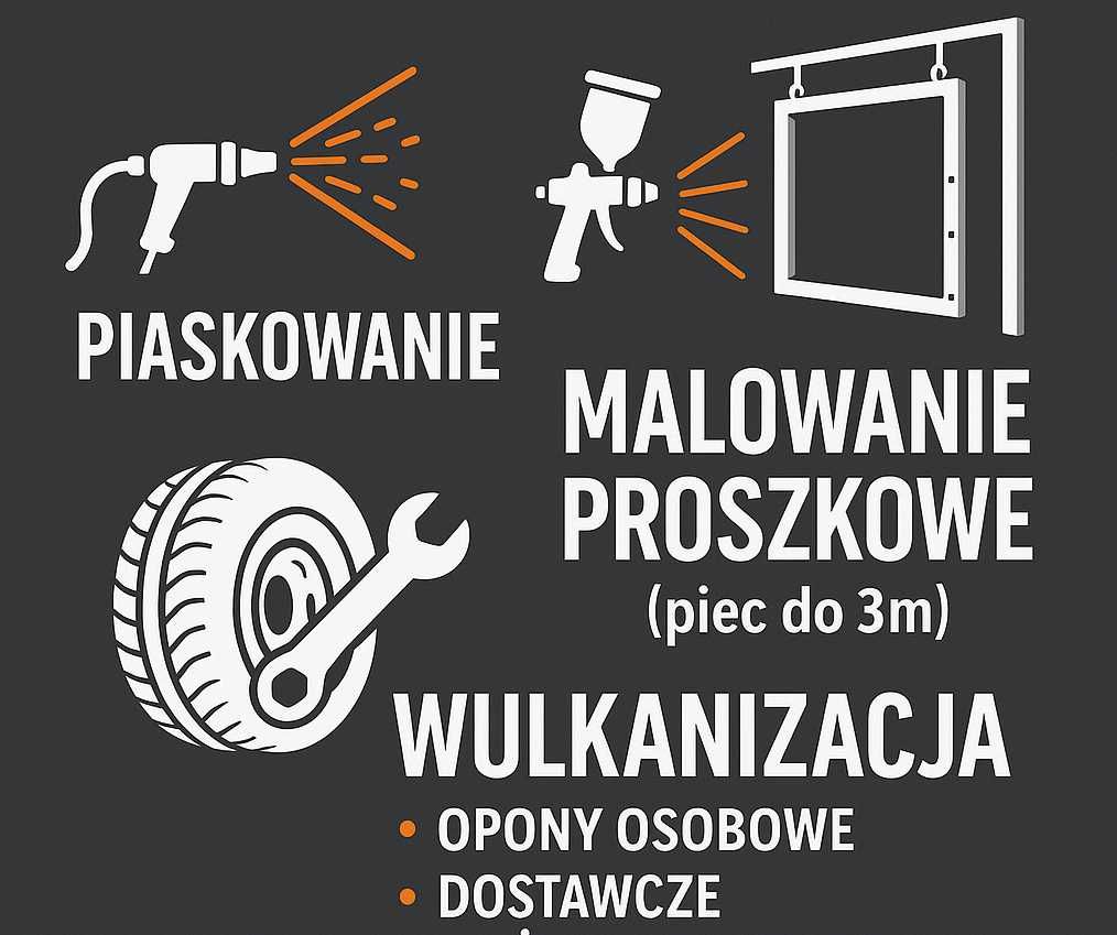 Piaskowanie, malowanie proszkowe