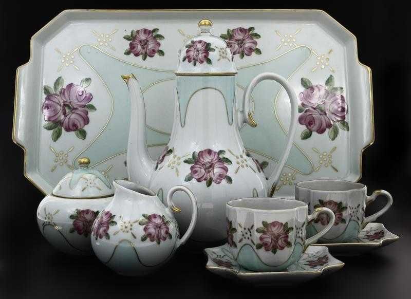 Serv chá Porcelana Pintado à Mão-Raridade da Dominie’s Collection