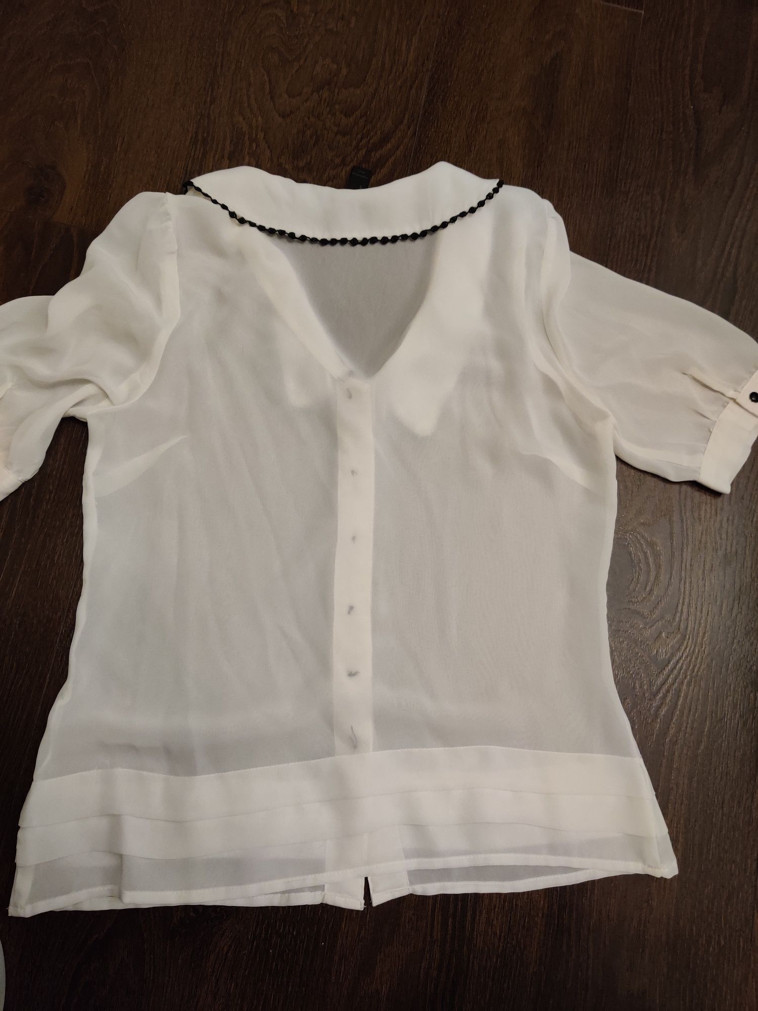 Vero Moda - biała koszula z kołnierzykiem S 36