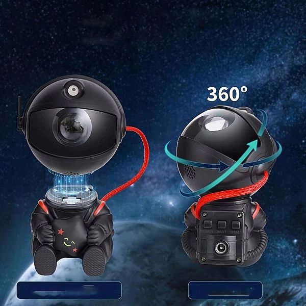 Projektor Gwiazd Astronauta Lampka Nocna LED Dla Dzieci z Efektem Lase
