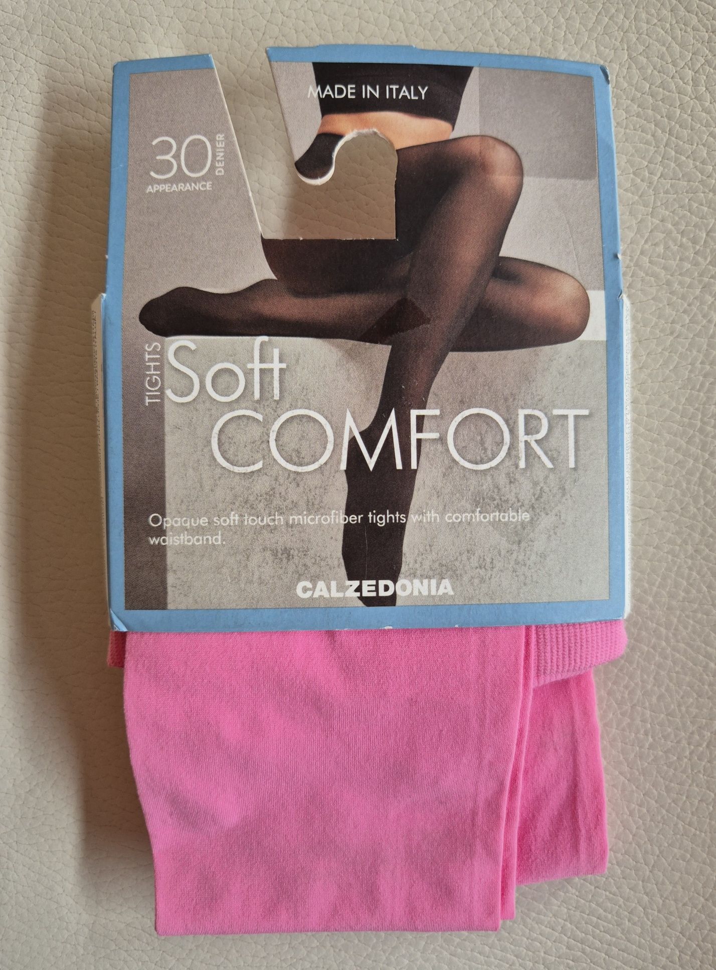 Rajstopy Calzedonia L rosa bubble 30 den microfibra soft comfort
