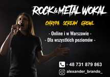 Lekcje rock i metal wokalu – chrypa, scream, growl | Warszawa i Online