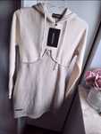 Bluza beżowa sukienka dresowa shape modelujaca Zara Varlesca S M