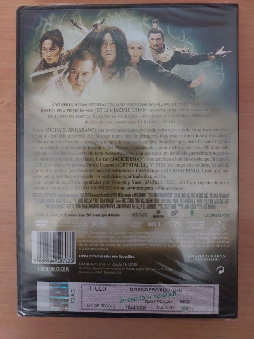 DVD Novo e Selado - O Reino Proibido Proibido - Jackie Chan / Jet Li
