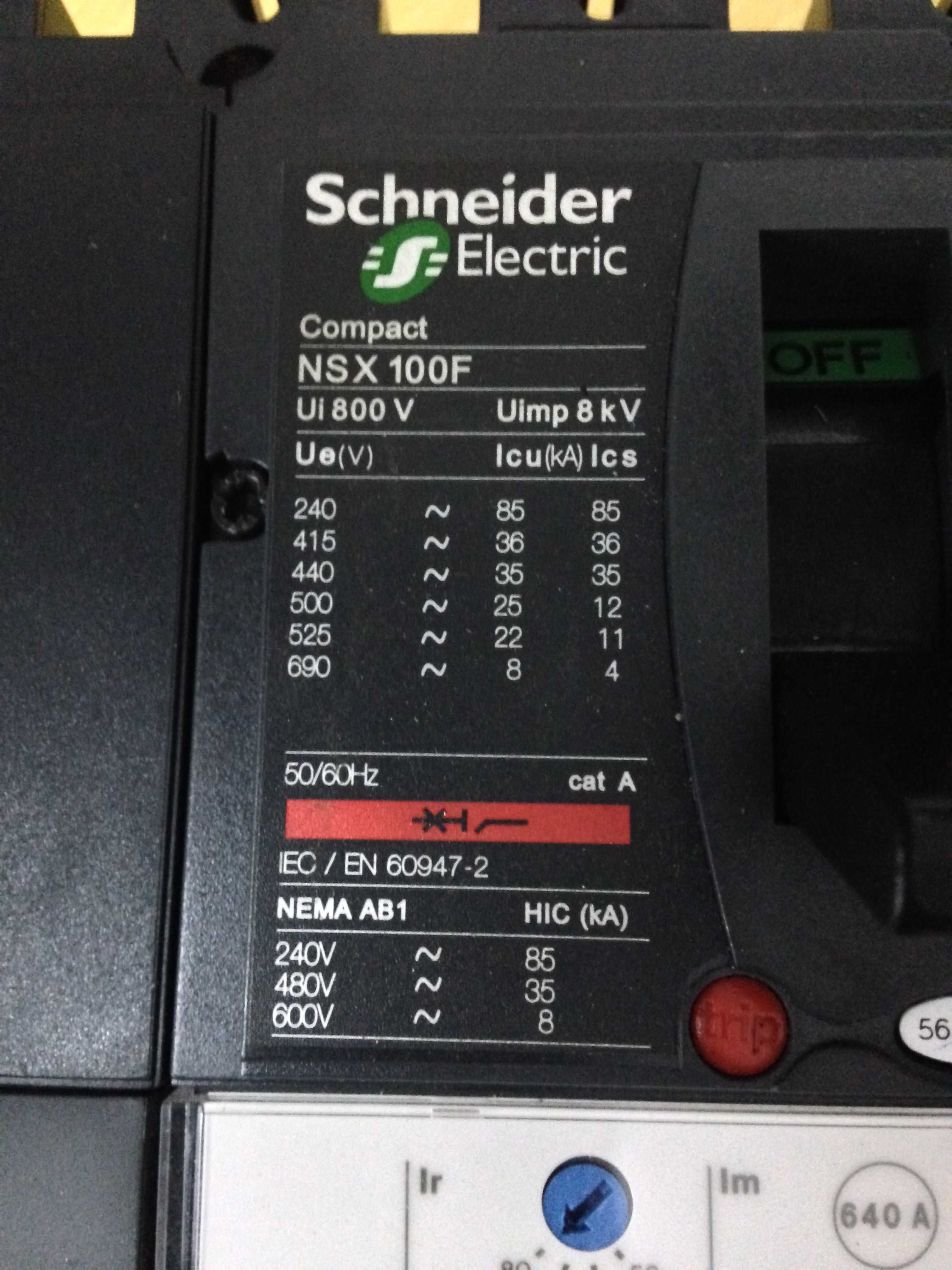 Disjuntor Compact NSX100F - 4P/3D TM80D da Schneider Electric