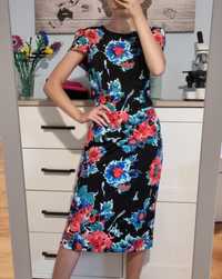 Sukienka midi w kwiaty Betsey Johnson rozmiar L nowa