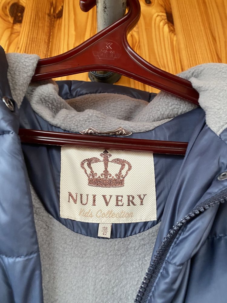 Полупальто  пухових зимний nui very 158 синий