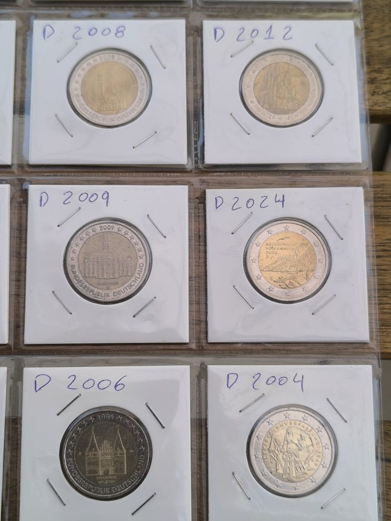Moedas 2 euros      .