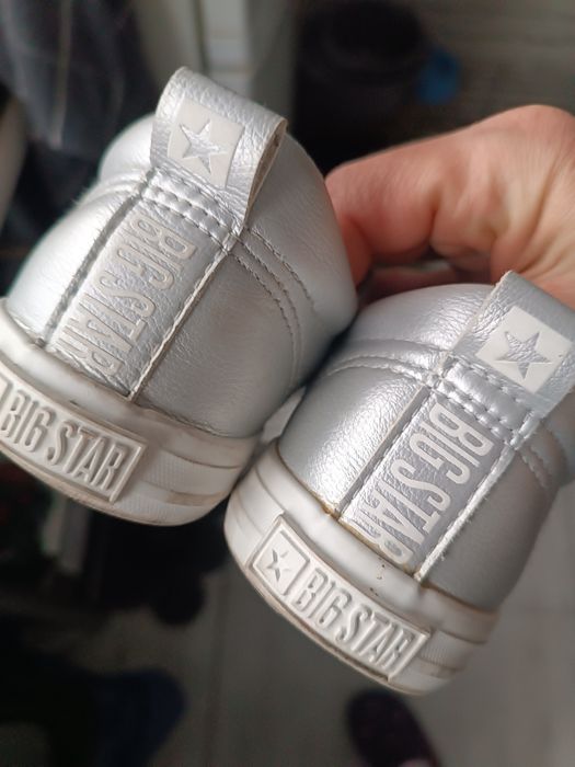 Trampki damskie Big Star srebrne -38.Bdb