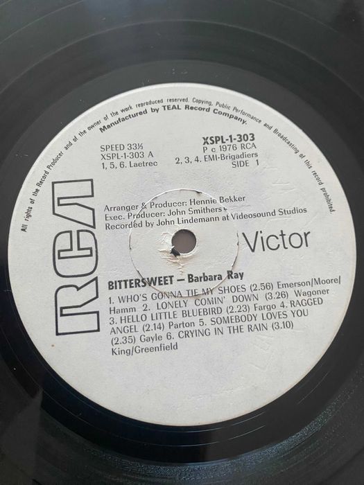 Disco de vinil: Barbara Ray - Bittersweet