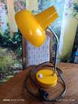 Żółta lampka na biurko PRL Vintage