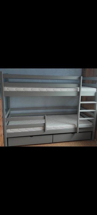 Łóżko piętrowe. Dożywotnia GWARANCJA! Kolor szary. Wymiary 200×90