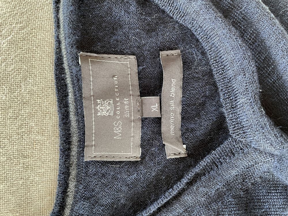 Sweter M&S wełna Merino r XL