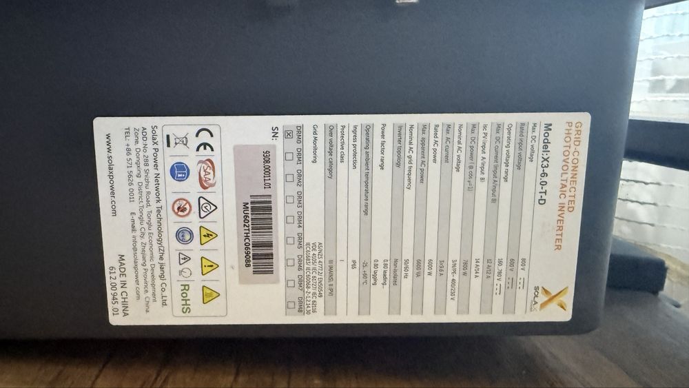 Мережевий трьохфазний інвертор solax power x3