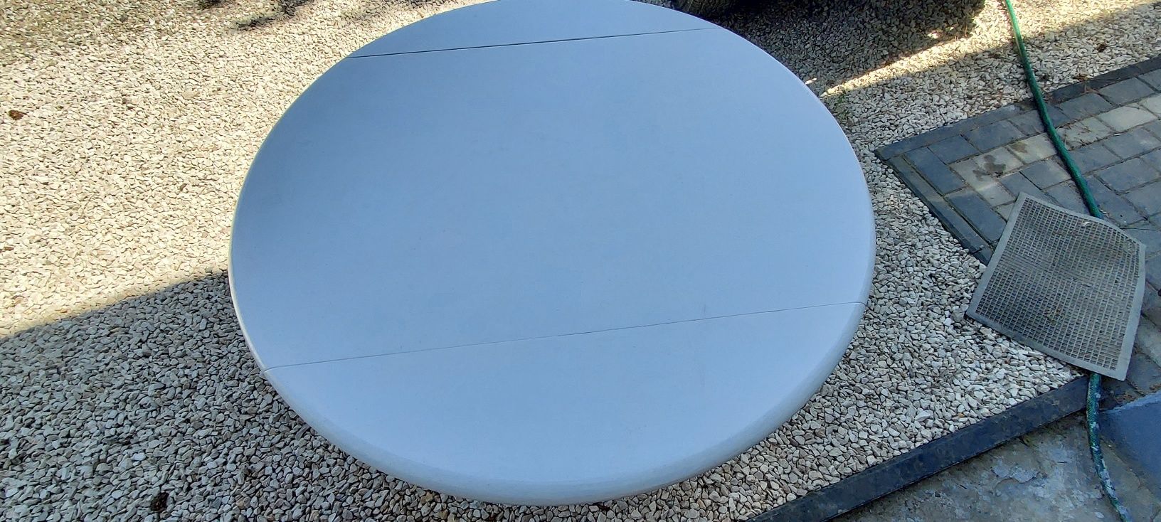 Stolik biały okrągły szerokość 90cm wysokość 70cm