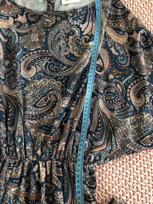 Damska sukienka letnia  wzór pawie piórka