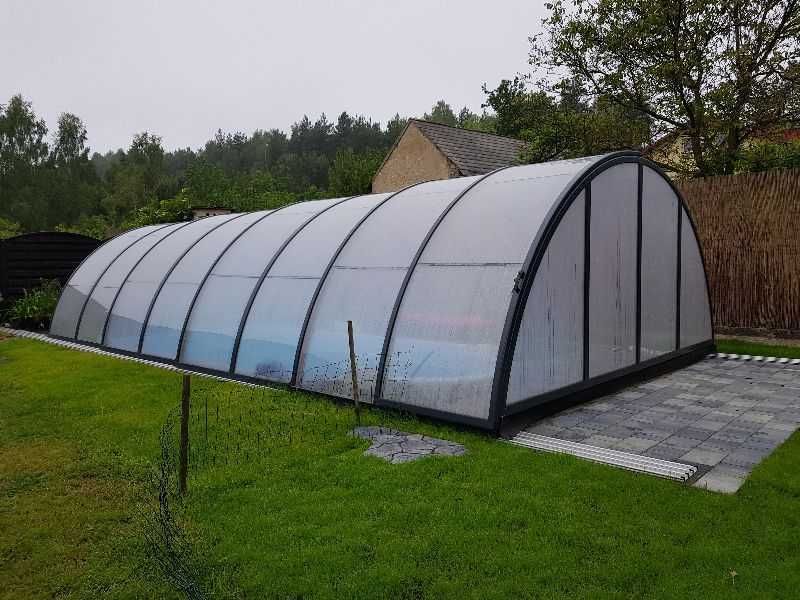 Zadaszenie basenu KLASIK wysokie 6,40x4,42x2,15 , PL 4mm