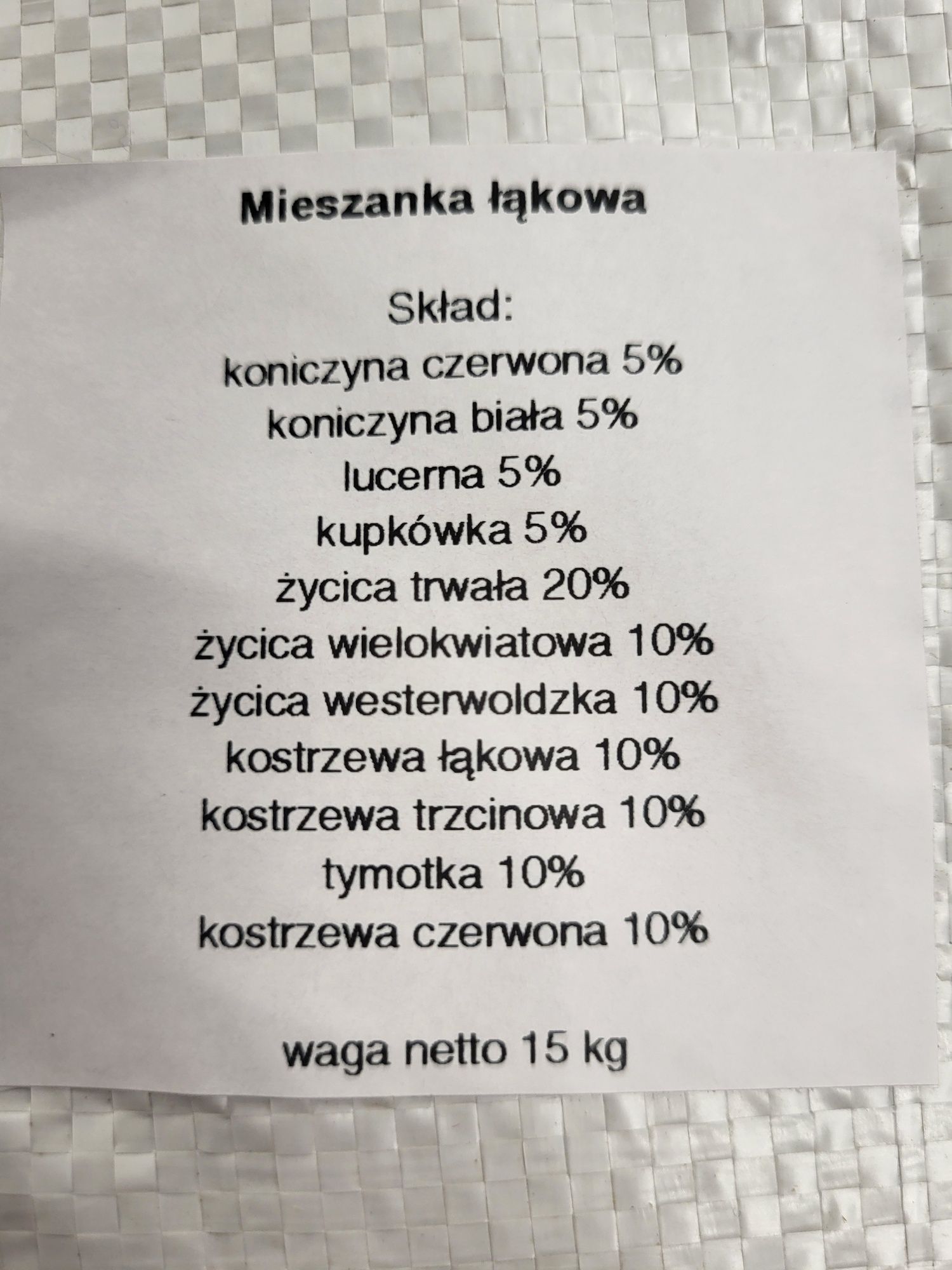 Mieszanka traw Kośna. Kurier