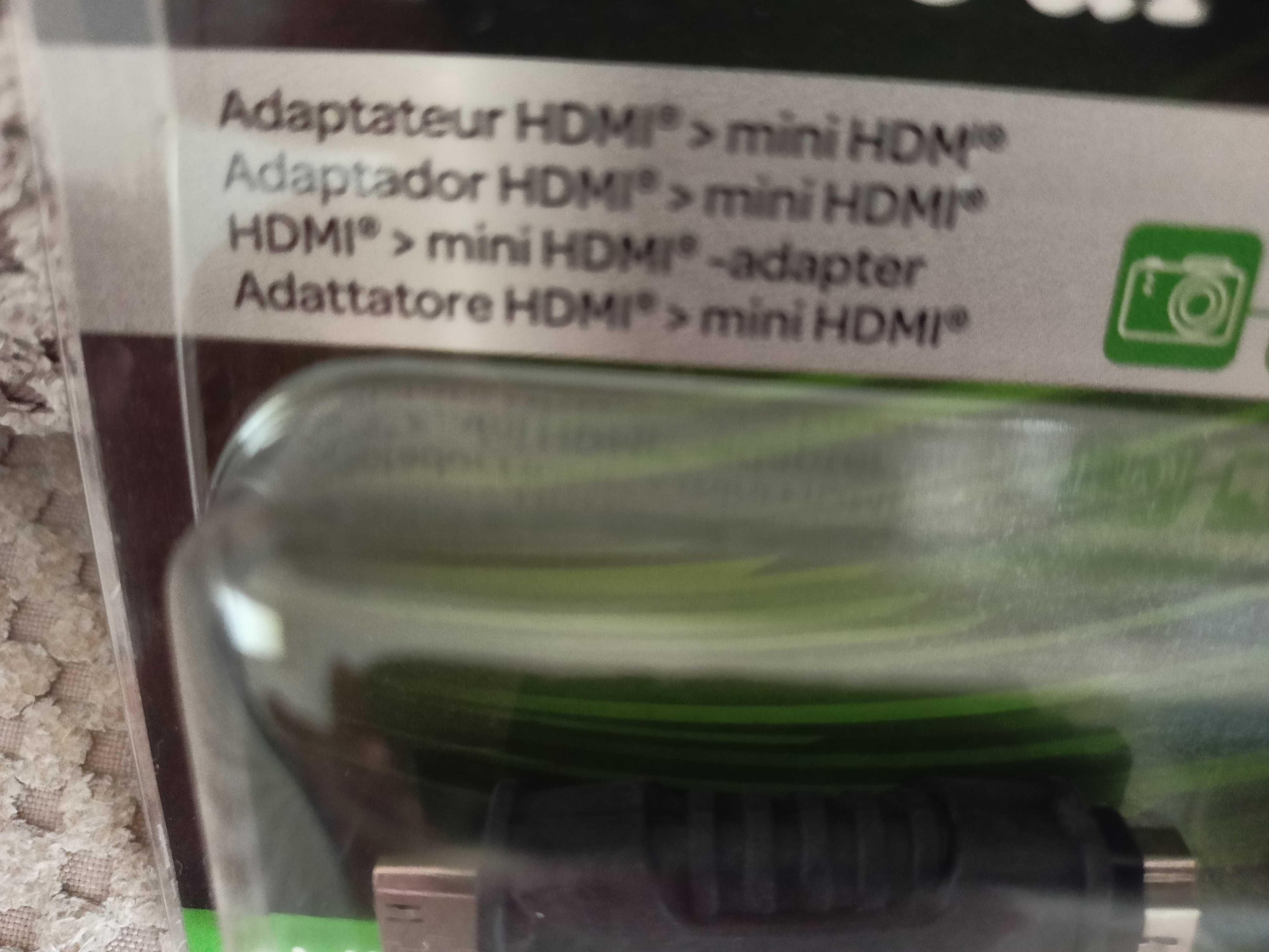 Adapter przejściówka gniazdo HDMI - wtyk mini HDMI