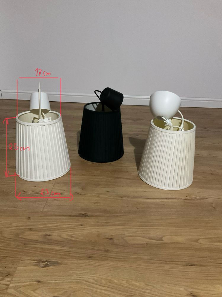Lampy wiszące - żyrandole. 2 x biały + czarny IKEA