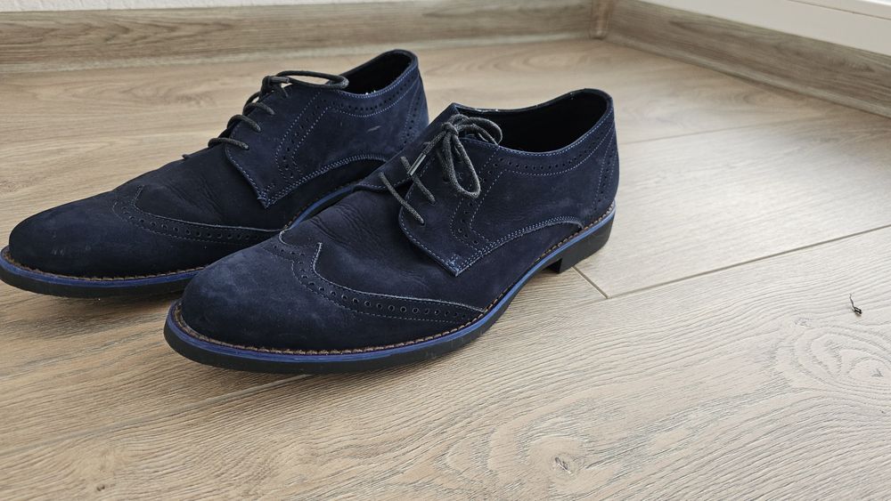 Туфлі броги з натурального нубуку 42 розмір