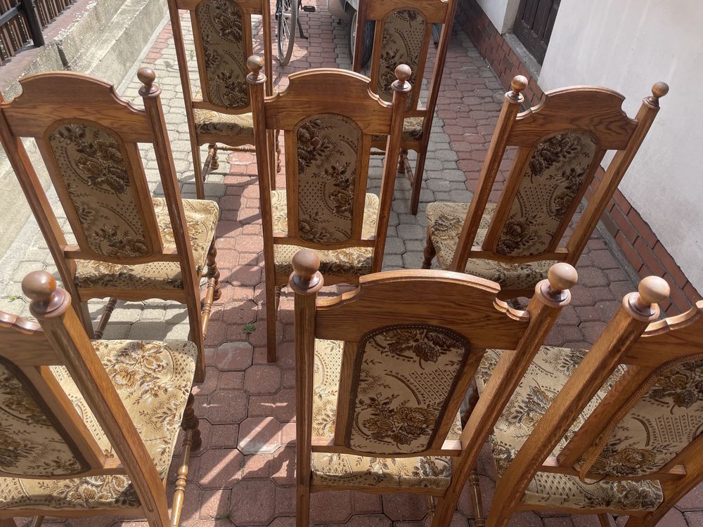 Krzesła Ludwik  Drewniane 4 szt
