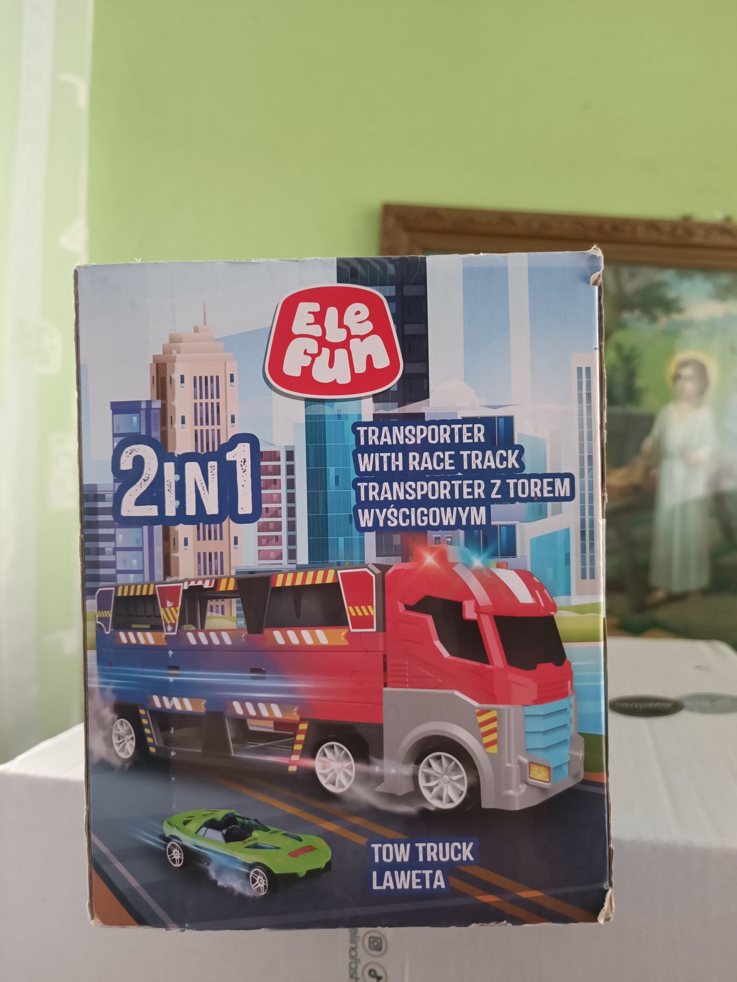 Nowe Auto transporter i tor wyścigowy interaktywne auto 2w1