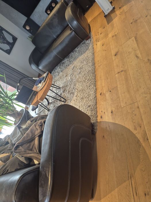 2x Sofa skóra naturalna brąz