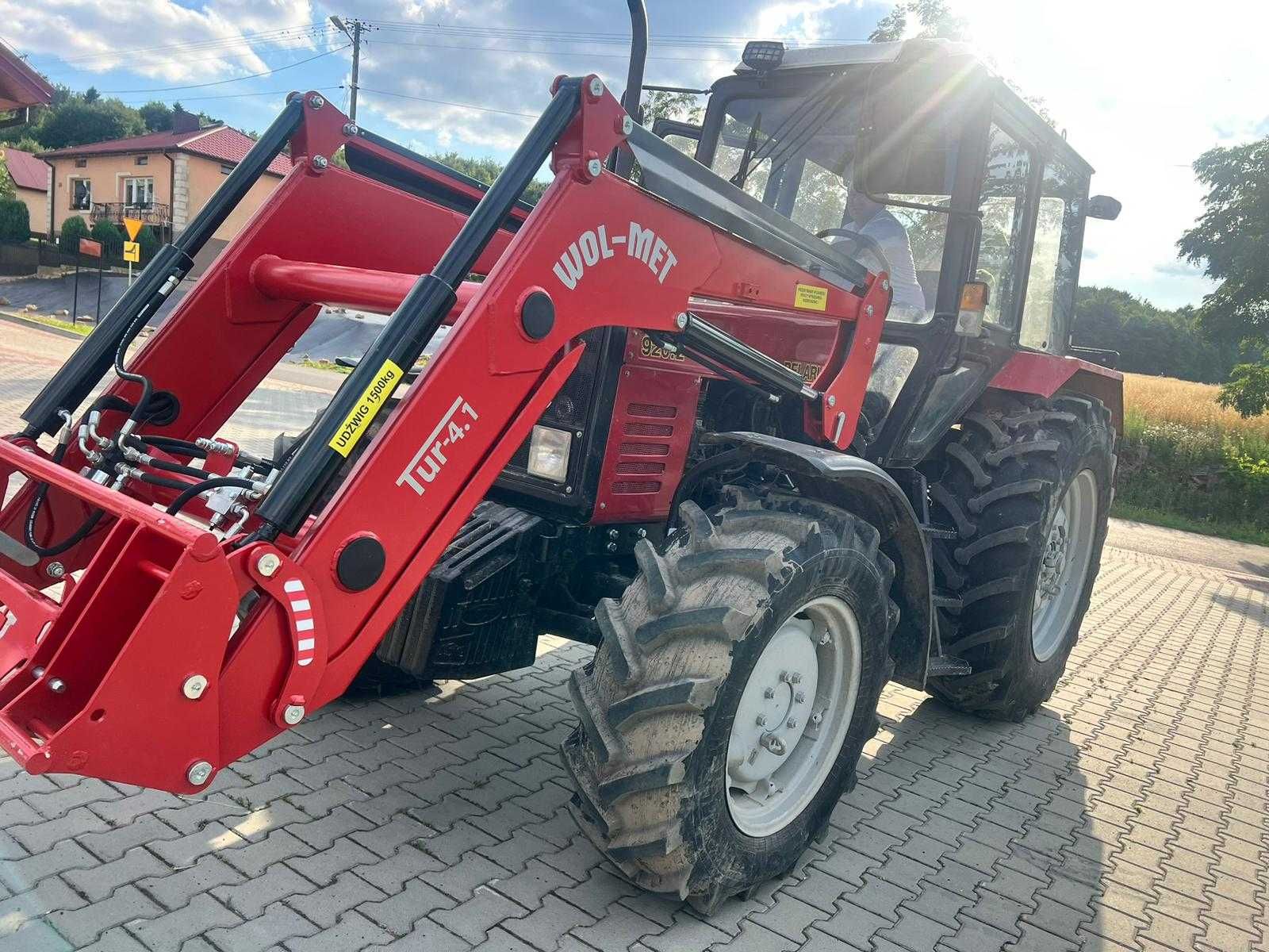 Ładowacz czołowy TUR ciągnika 1500kg dostawa montaż raty WOL-MET 4.1