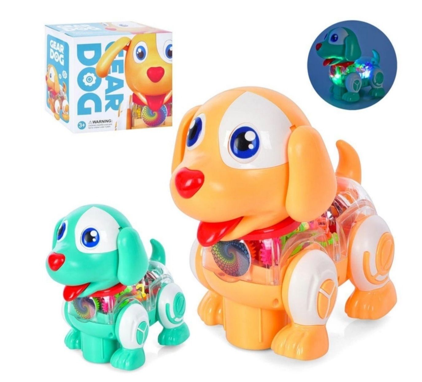 Музична іграшка Песик A-Toys , 19см, Рухається, має звукові та світлов