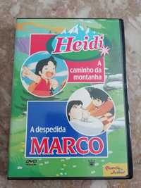DVD HEIDI A caminho da montanha e A despedida de MARCO
